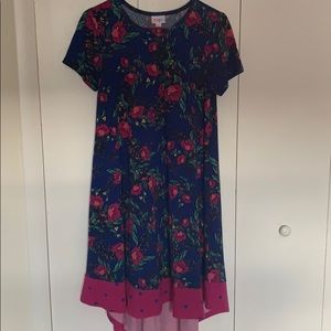 LulaRoe Floral Dipped Carly XS